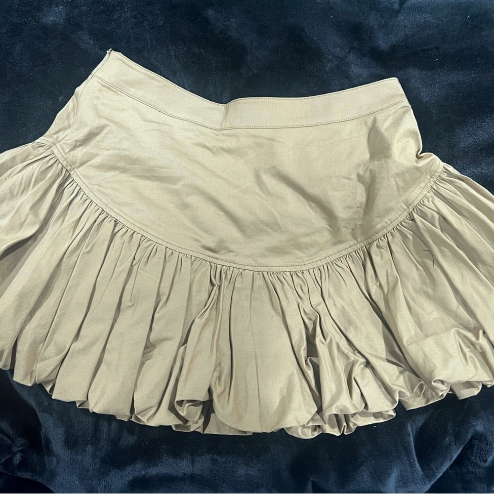 Women's Tan bubble hem Skirt